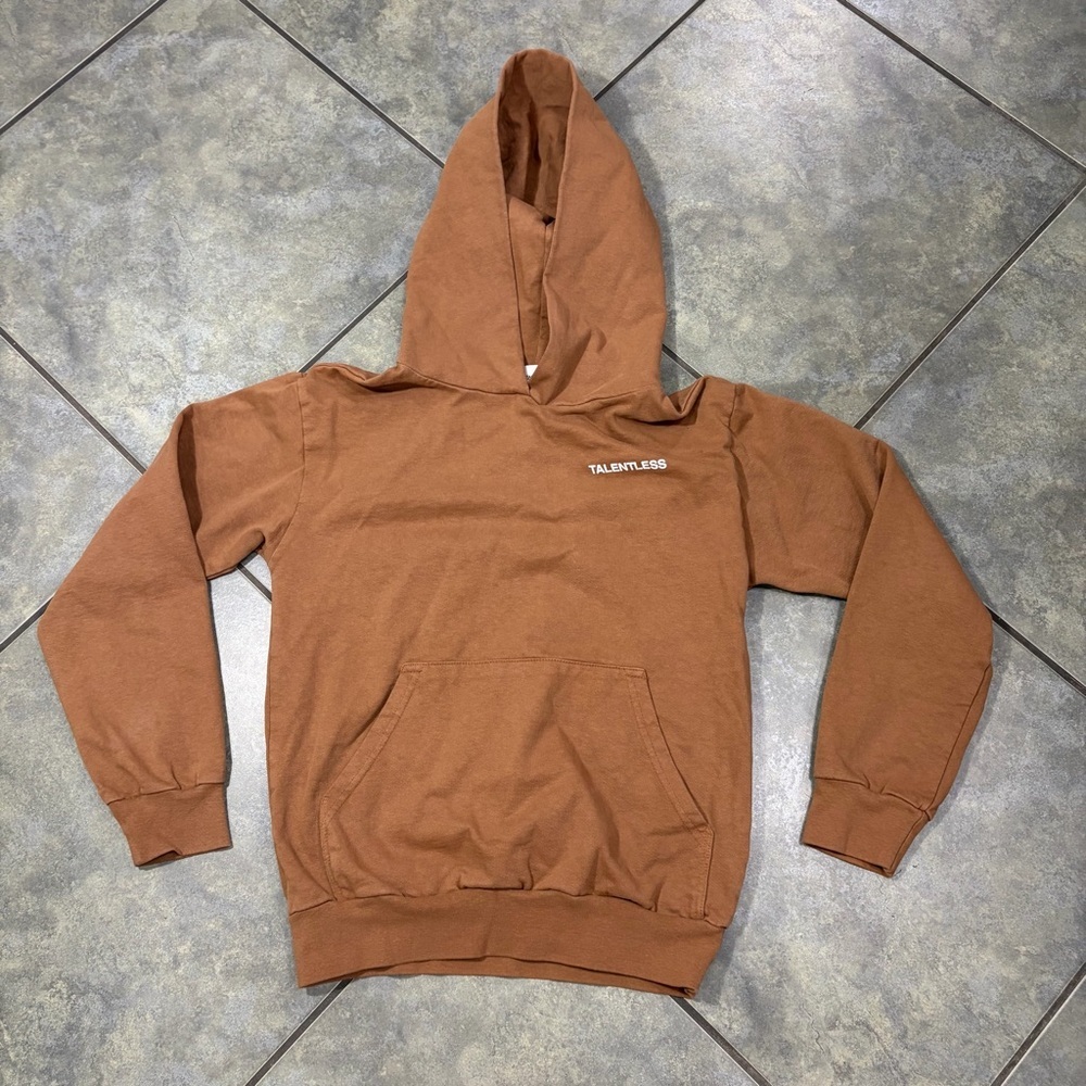 Talentless hoodie Caramel color Sz XS StreetWear Preppy Casual - Picture 2 of 10